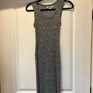 Adam Levine Collection Charcoal Knit Midi Dress